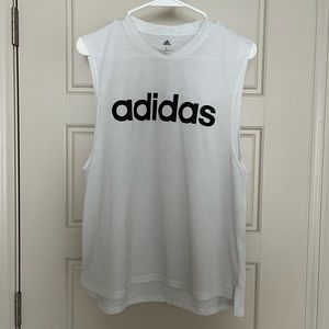 White Adidas Muscle Tee